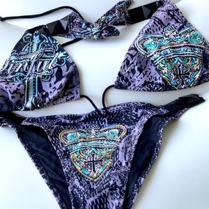 Affliction Bikini XL like New
